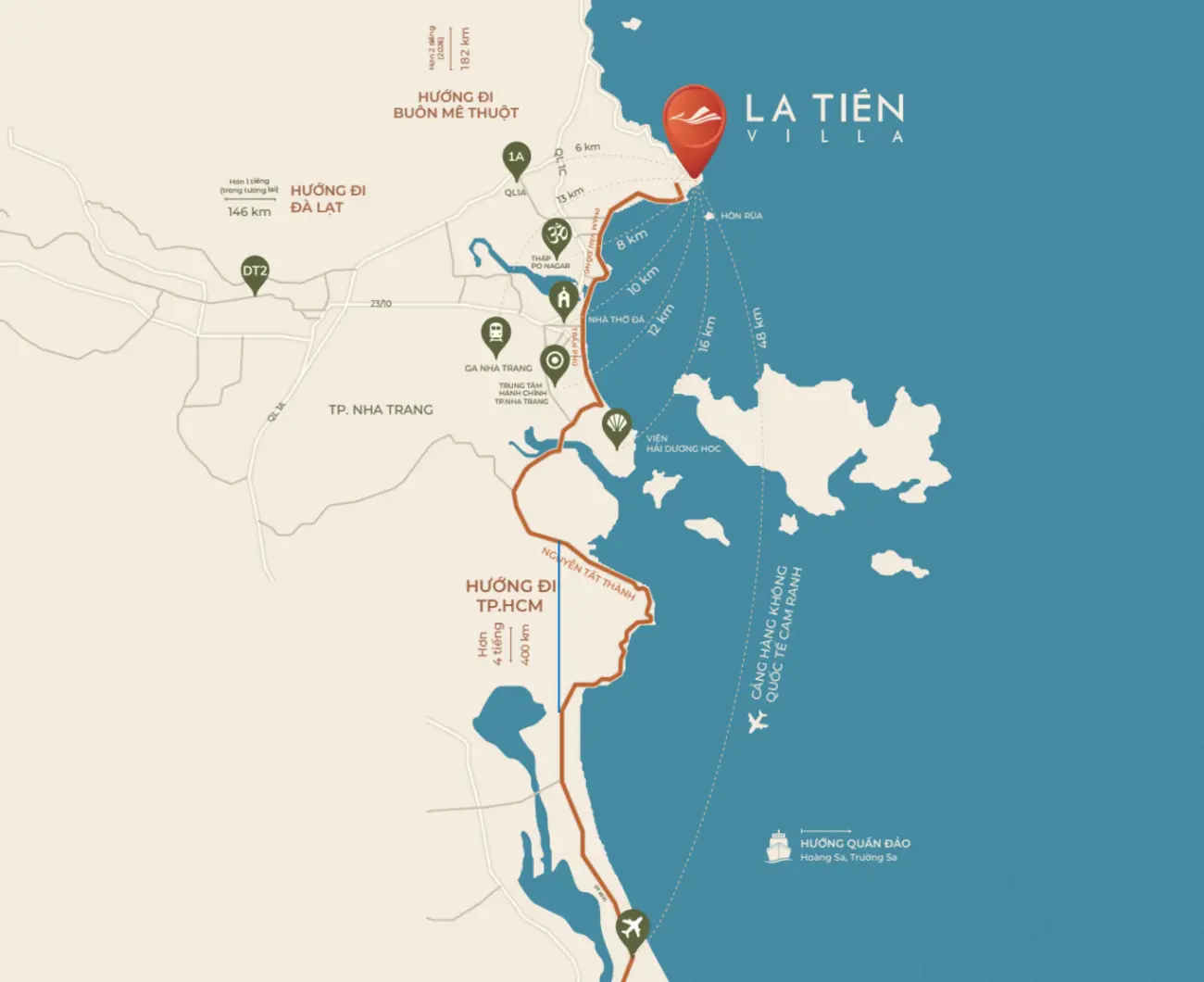 Bản đồ vị trí La Tiên Nha Trang – tâm điểm đầu tư và nghỉ dưỡng tại Bắc Nha Trang.
