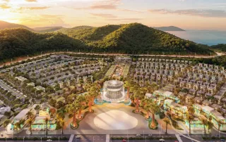 Phối cảnh tổng thể dự án La Tiên KDI Holdings bên bến du thuyền Bắc Nha Trang.