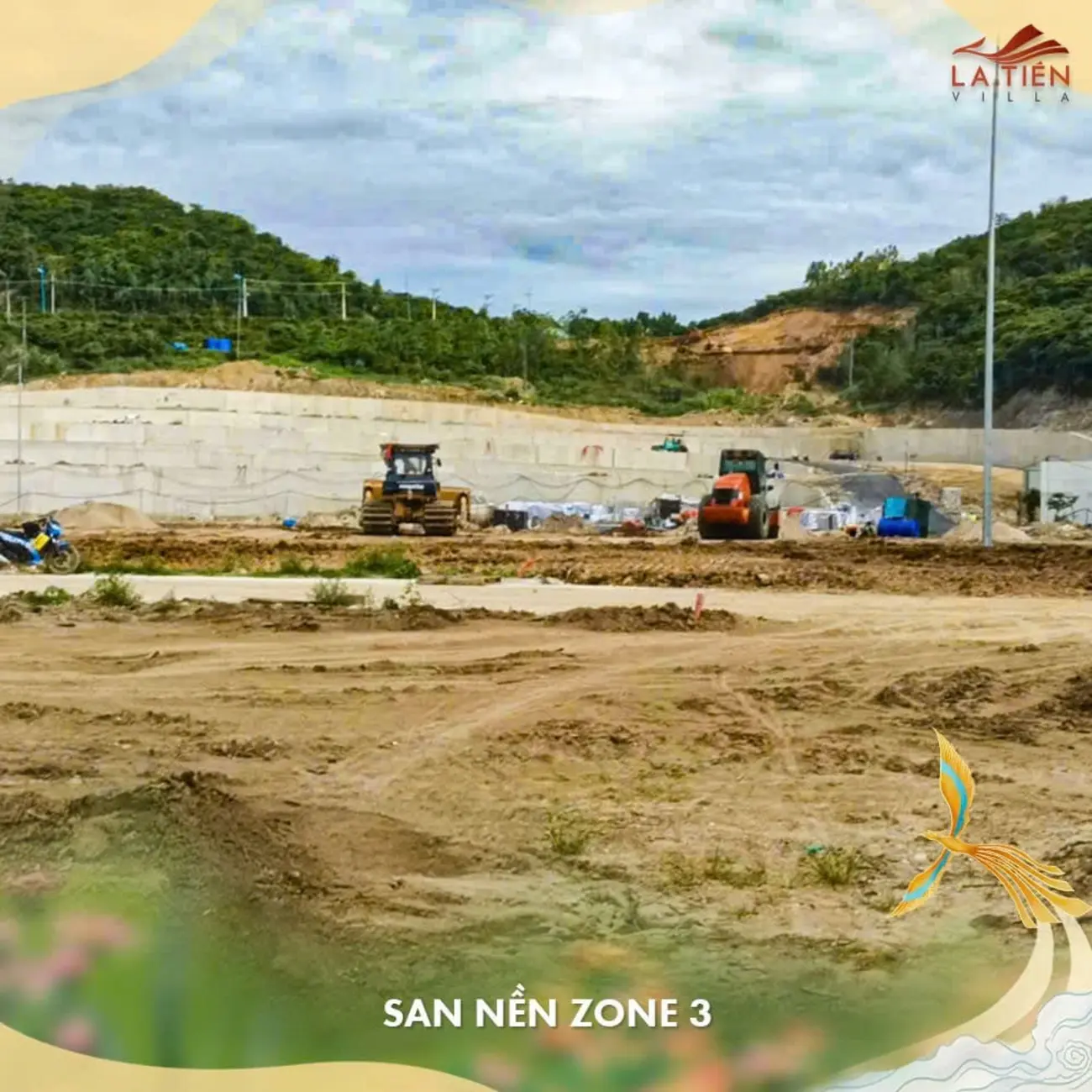La Tiên Nha Trang: Tiến độ san nền Zone 3 tại La Tiên Villa tuần 01 tháng 10/2025.